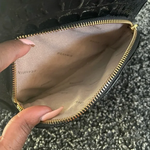 Brahmin Glossy Black Embossed Backpack - Picture 7 of 10